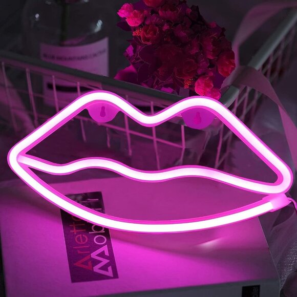 neon signs for wall decorcute LED neon lips sign lip shaped neon lights - Picture 9 of 9